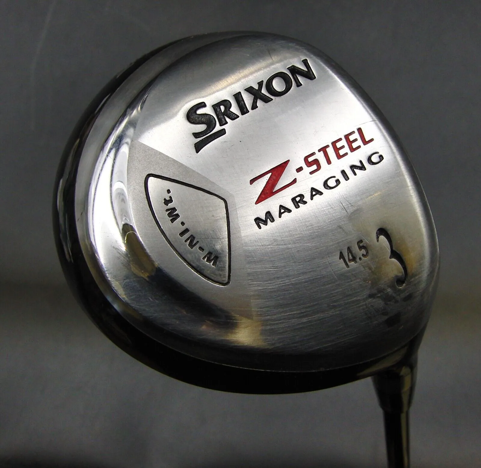 Srixon Z-Steel Maraging 14.5° 3-Wood Regular Graphite Shaft Golf Pride Grip 3 Srixon Z-Steel Maraging 14.5° 3-Wood Regular Graphite Shaft Golf Pride Grip