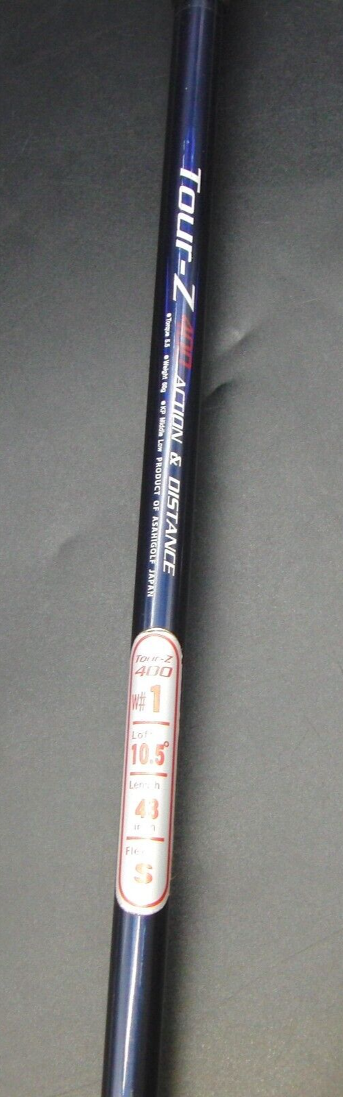 Japanese Asahi Tour-Z Gravity Back 400 10.5° Driver Stiff Graphite Shaft 6 Japanese Asahi Tour-Z Gravity Back 400 10.5° Driver Stiff Graphite Shaft - Image 4