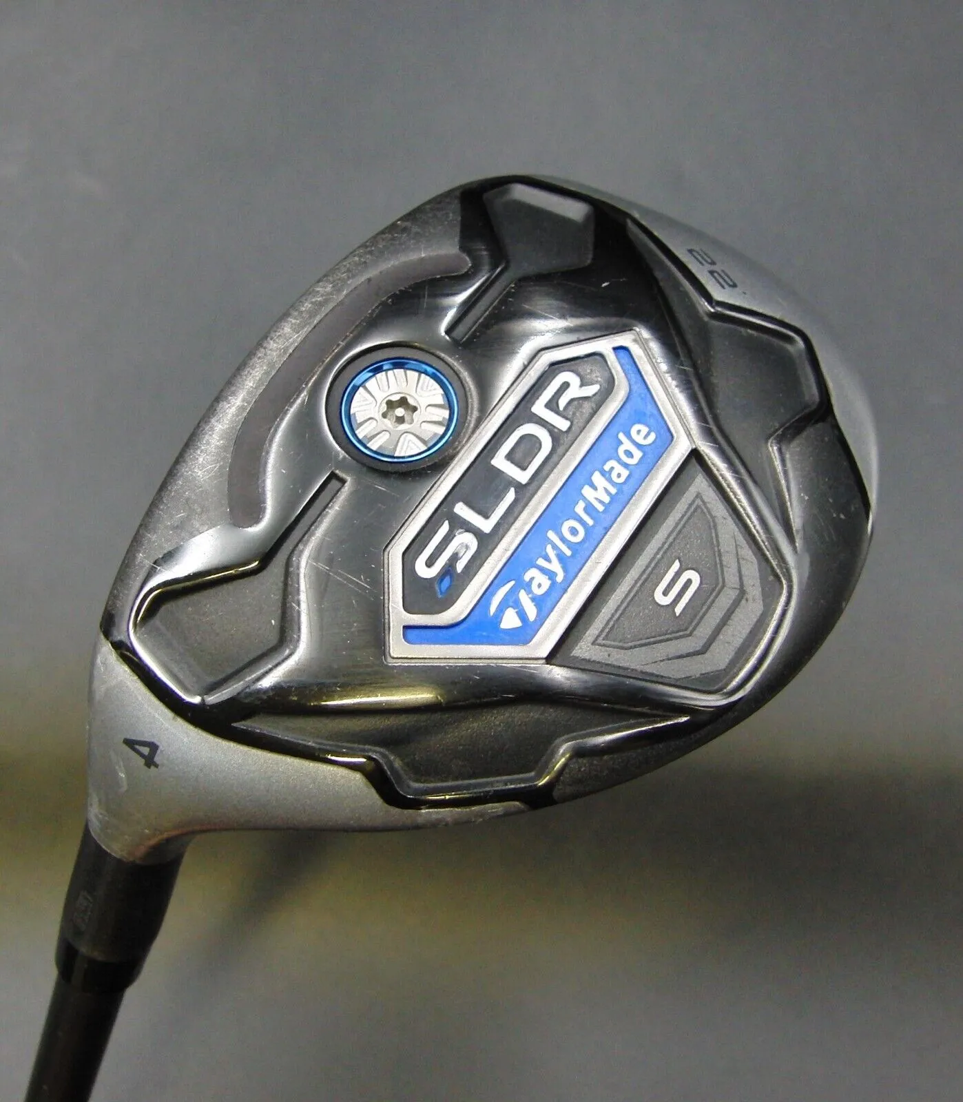 Left Handed Taylormade SLDR S 22° 4 Hybrid Stiff Graphite Shaft Taylormade Grip 3 Left Handed Taylormade SLDR S 22° 4 Hybrid Stiff Graphite Shaft Taylormade Grip