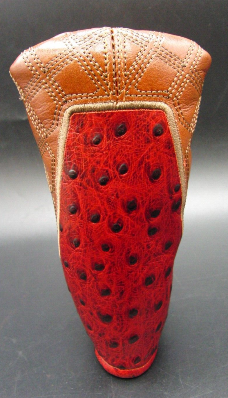 Luxury PSYKO GOLF Ostrich Genuine Leather Putter Head Cover 4 Luxury PSYKO GOLF Ostrich Genuine Leather Putter Head Cover - Image 2