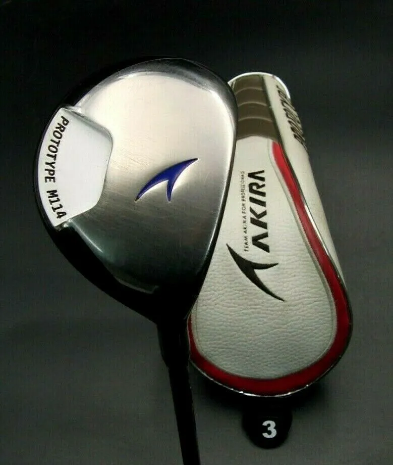 Japanese Akira Prototype M114 3 Wood Extra Stiff Graphite Shaft & Head Cover 3 Japanese Akira Prototype M114 3 Wood Extra Stiff Graphite Shaft & Head Cover