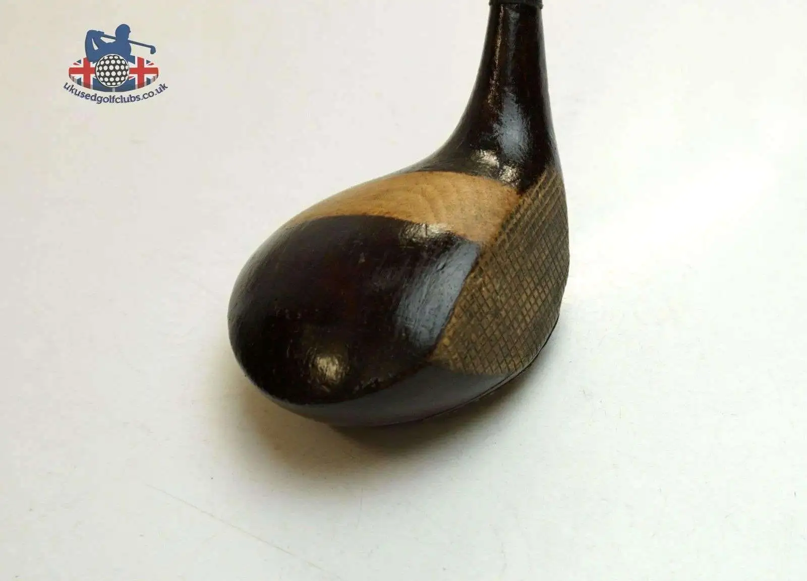 Lincs_golf Early 1900's Antique Wooden Headed Wood Composite Shaft Leather Wrap Grip 3 Lincs_golf Early 1900's Antique Wooden Headed Wood Composite Shaft Leather Wrap Grip