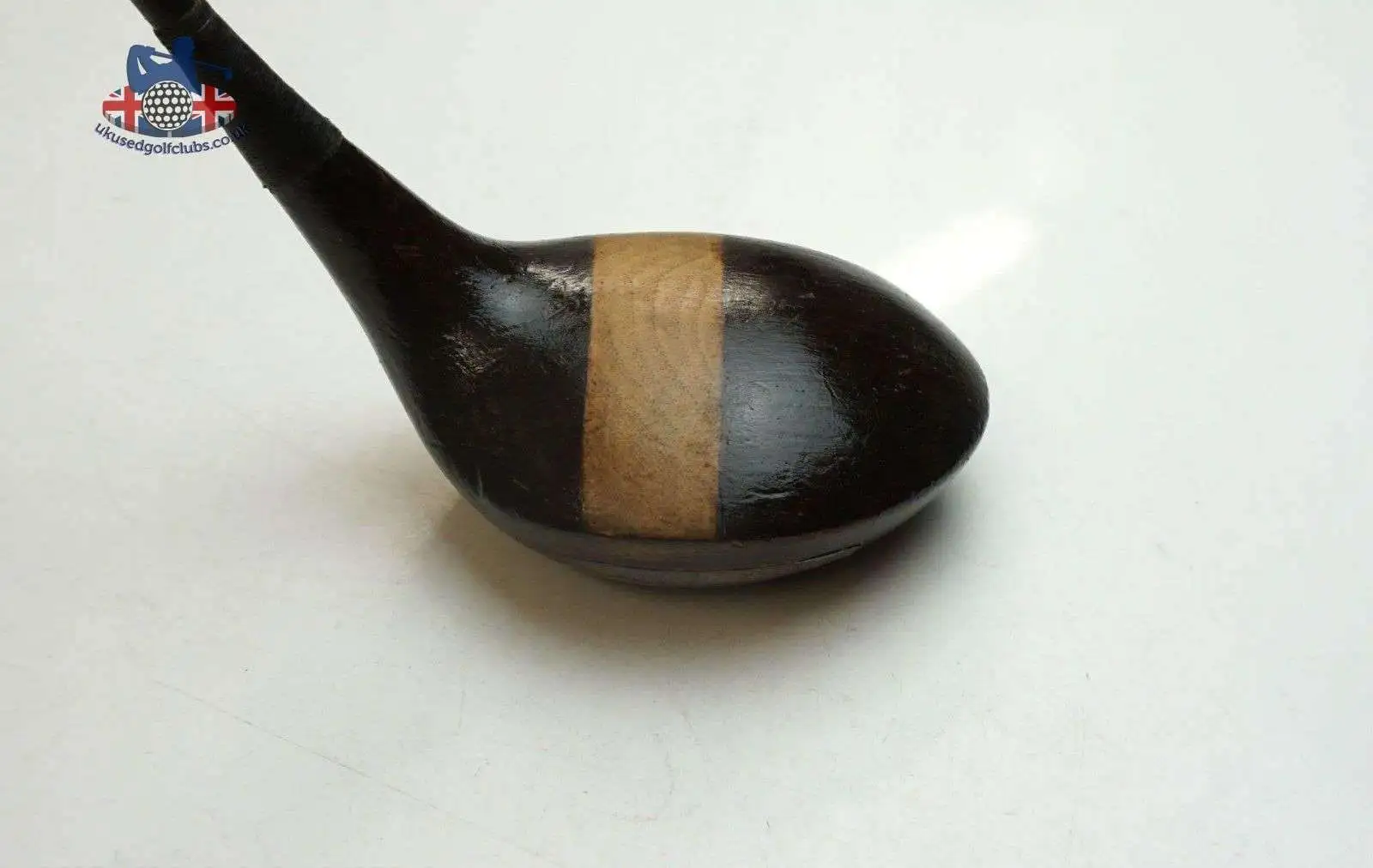 Lincs_golf Early 1900's Antique Wooden Headed Wood Composite Shaft Leather Wrap Grip 5 Lincs_golf Early 1900's Antique Wooden Headed Wood Composite Shaft Leather Wrap Grip - Image 3