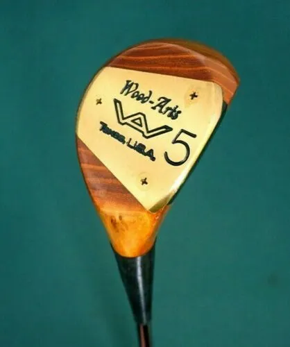 Lincs_golf Vintage Wood Arts VAV Texas USA 5 Wood Stiff Steel Shaft Swing Rite Grip